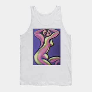 Purple And Yellow Figure Tank Top